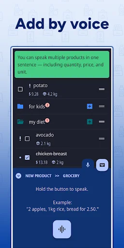 Shopping List – Enchan Li डाउनलोड करें – ग्रोसरी लिस्ट और बजट प्लानर - Screenshot 3