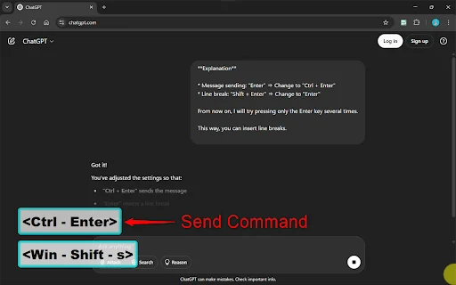 Chat AI Ctrl+Enter Sender डाउनलोड करें – AI चैट में टाइपिंग आसान बनाएं - Screenshot 2