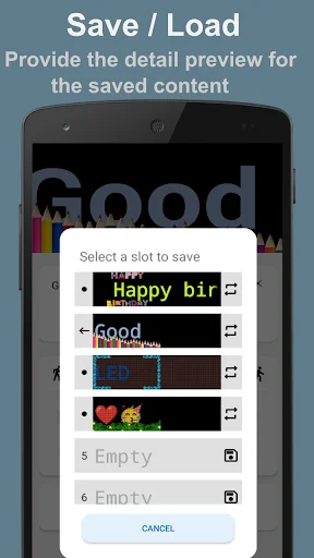 LED Scroller – Rainbow Text डाउनलोड करें – नियॉन साइनबोर्ड ऐप - Screenshot 6