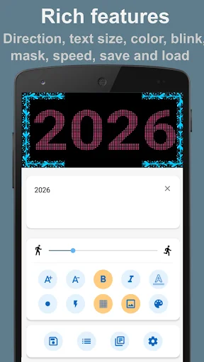 LED Scroller – Rainbow Text डाउनलोड करें – नियॉन साइनबोर्ड ऐप - Screenshot 7