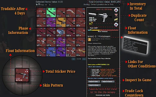 CS2 Trader एक्सटेंशन डाउनलोड करें – Steam ट्रेडिंग के लिए बेहतरीन टूल - Screenshot 1