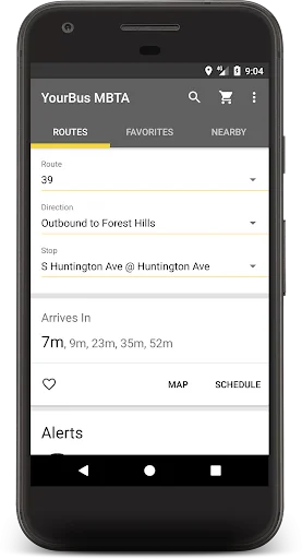 MBTA Boston Bus and Rail Track डाउनलोड करें – लाइव टाइम ट्रैकिंग - Screenshot 1