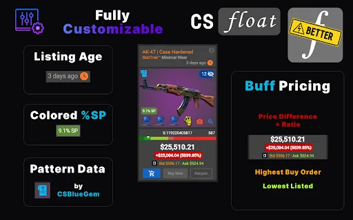 BetterFloat डाउनलोड करें – CS2 स्किन मार्केट के लिए बेहतरीन टूल - Screenshot 2
