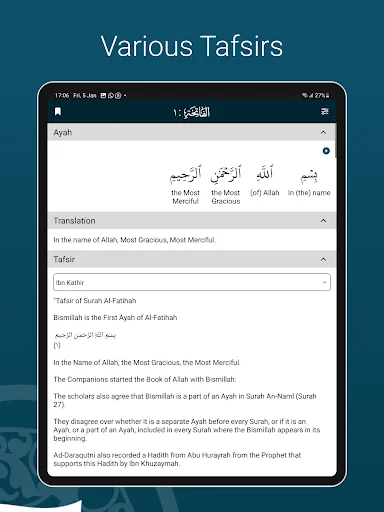 Learn Quran Tafsir डाउनलोड करें – विश्वसनीय तफ़सीर और आसान खोज - Screenshot 19