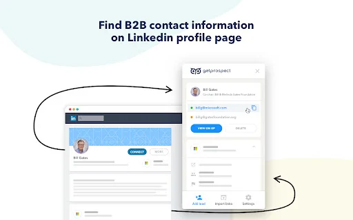 Email Finder – GetProspect डाउनलोड करें | LinkedIn पर ईमेल खोजें - Screenshot 2