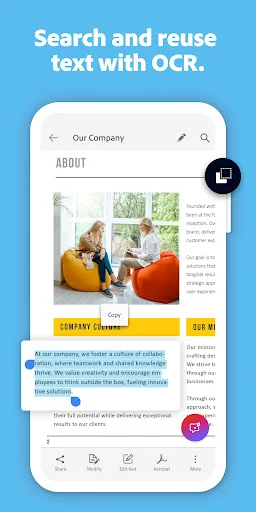 Adobe Scan PDF स्कैनर डाउनलोड करें – OCR के साथ दस्तावेज़ स्कैन करें - Screenshot 5