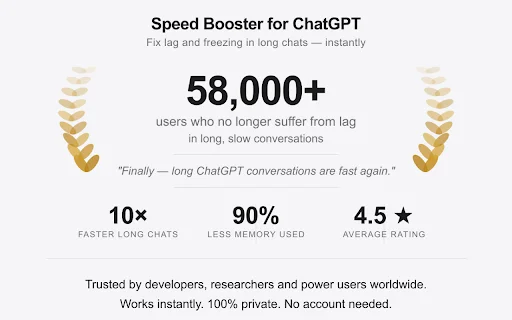 ChatGPT के लिए Speed Booster डाउनलोड करें – लैग और हैंग ठीक करें - Screenshot 3