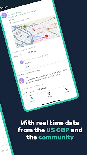 Bordify ऐप डाउनलोड करें – बॉर्डर वेट टाइम और क्रॉसिंग अपडेट्स - Screenshot 2