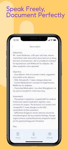 Assistant Dr. डाउनलोड करें – AI मेडिकल स्क्राइब और SOAP नोट्स - Screenshot 4
