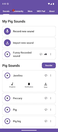 Pig Sounds डाउनलोड करें – सर्वश्रेष्ठ सुअर ध्वनि प्रभाव और मनोरंजन - Screenshot 1