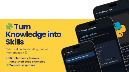 Learn Python ऐप डाउनलोड करें – पायथन कोडिंग सीखें और क्विज़ हल करें - Screenshot 2