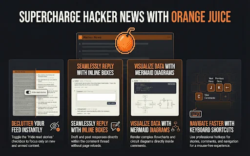 Orange Juice डाउनलोड करें – Hacker News के लिए बेहतरीन टूल - Screenshot 2