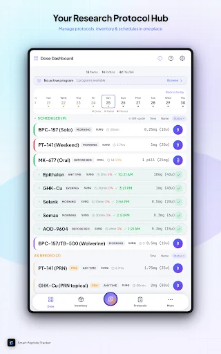 Smart Peptide Tracker डाउनलोड करें – पेप्टाइड लॉगिंग ऐप - Screenshot 9