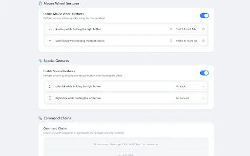 FlowMouse डाउनलोड करें – बेहतरीन माउस जेस्चर और सुपर ड्रैग एक्सटेंशन - Screenshot 3