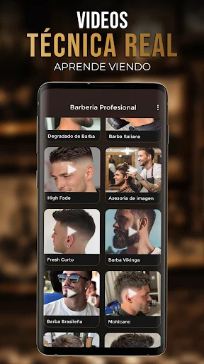 Curso de Barbería Profesional ऐप डाउनलोड करें – प्रोफेशनल हेयरकट सीखें - Screenshot 5