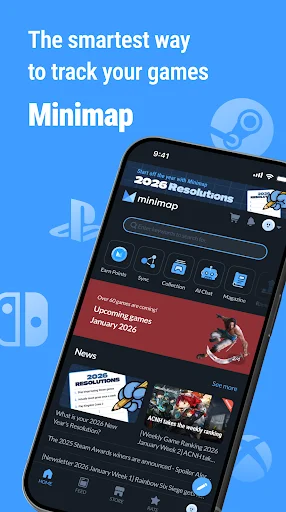 Minimap: Ultimate Game Tracker डाउनलोड करें – गेमिंग लाइब्रेरी मैनेज करें - Screenshot 1