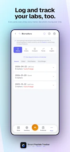 Smart Peptide Tracker डाउनलोड करें – पेप्टाइड लॉगिंग ऐप - Screenshot 5