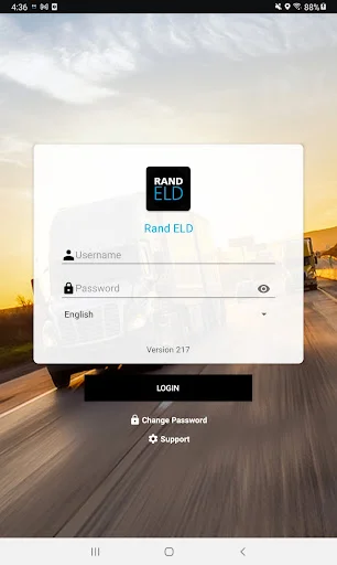 Rand ELD डाउनलोड करें – FMCSA प्रमाणित इलेक्ट्रॉनिक लॉगिंग डिवाइस - Screenshot 1