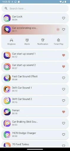 Car Sounds डाउनलोड करें – बेहतरीन कार इंजन और हॉर्न रिंगटोन - Screenshot 4