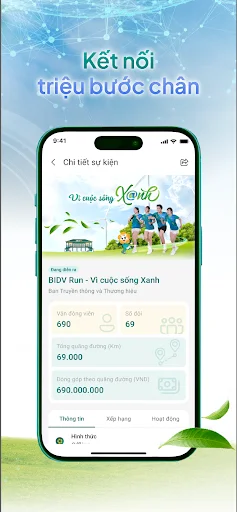BIDV Run Plus डाउनलोड करें – नवीनतम फिटनेस ट्रैकिंग ऐप - Screenshot 5