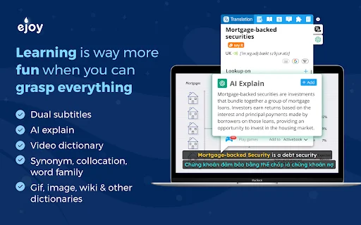 eJOY AI Dictionary डाउनलोड करें – अंग्रेजी सीखने का बेहतरीन टूल - Screenshot 1
