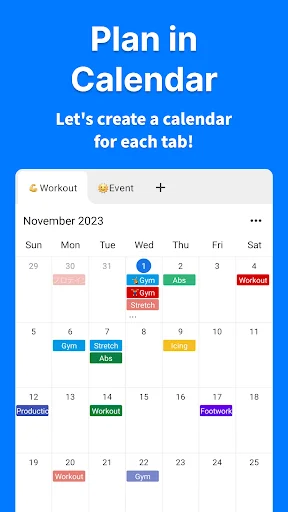 Plan Calendar डाउनलोड करें – व्यवस्थित रहें और अपना शेड्यूल प्रबंधित करें - Screenshot 1