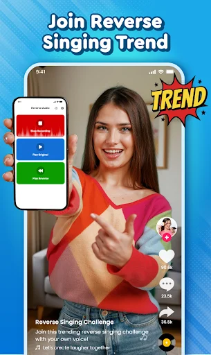 Reverse Play : Sing Challenge डाउनलोड करें – मजेदार वॉयस रिवर्स ऐप - Screenshot 7