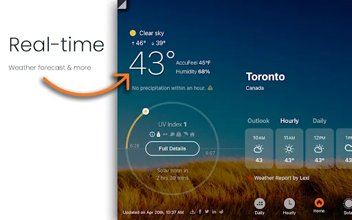 UV Weather डाउनलोड करें – सटीक मौसम पूर्वानुमान और लाइव रडार - Screenshot 1