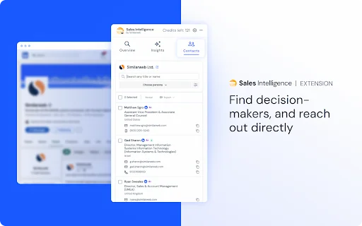 Similarweb Sales Extension डाउनलोड करें – AI सेल्स इनसाइट्स और लीड्स - Screenshot 3