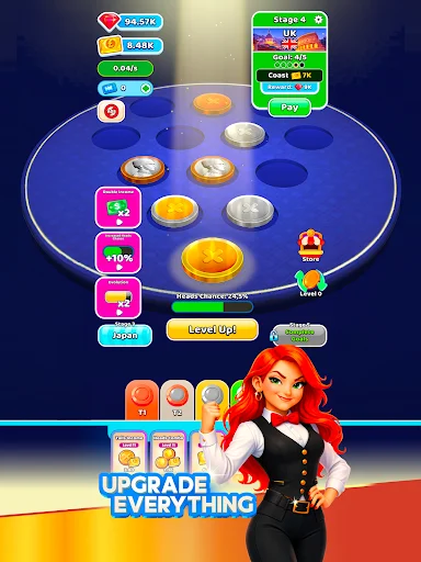 Idle Coin Flip: Clicker डाउनलोड करें – बेस्ट आइडल गेम फ्री - Screenshot 10