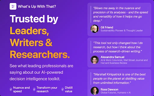 What’s Up With That? डाउनलोड करें – स्मार्ट रिसर्च और सारांश टूल - Screenshot 3