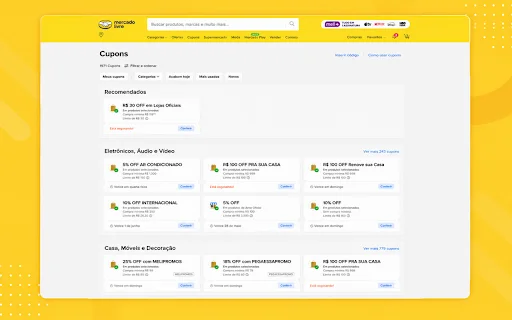 Mercado Livre कूपन एक्टिवेटर डाउनलोड करें – 1 क्लिक में सभी कूपन पाएं - Screenshot 2