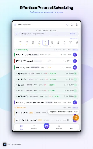 Smart Peptide Tracker डाउनलोड करें – पेप्टाइड लॉगिंग ऐप - Screenshot 12