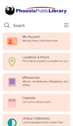 Phoenix Public Library App डाउनलोड करें – मुफ़्त लाइब्रेरी एक्सेस - Screenshot 1