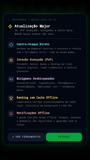 HackOs: Hacker Simulator डाउनलोड करें – टर्मिनल सिम्युलेटर फ्री - Screenshot 1