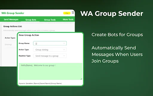 WAWebSender डाउनलोड करें – WhatsApp ग्रुप मैसेजिंग और मैनेजमेंट टूल - Screenshot 4