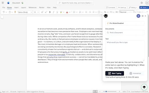 Duey.ai Humanizer & Auto Typer डाउनलोड करें – Google Docs के लिए - Screenshot 2