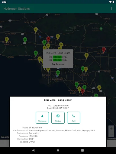 Hydrogen Stations USA डाउनलोड करें – हाइड्रोजन फ्यूल स्टेशन खोजें - Screenshot 19