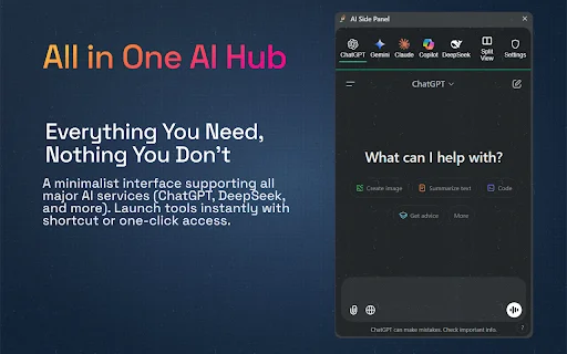 AI Side Panel डाउनलोड करें – ब्राउज़र में सभी AI टूल का उपयोग करें - Screenshot 2