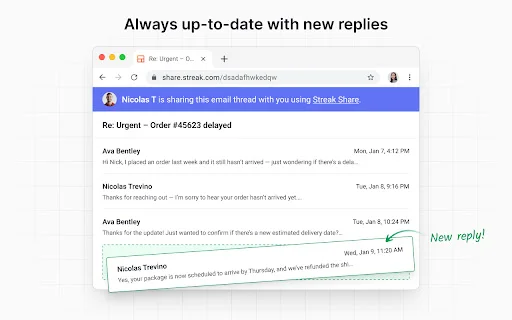 Streak Email Sharing for Gmail डाउनलोड करें – ईमेल शेयरिंग टूल - Screenshot 3