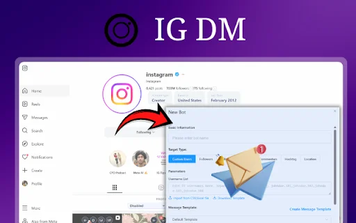 IG DM Bot डाउनलोड करें – Instagram पर बल्क मैसेज भेजें - Screenshot 1