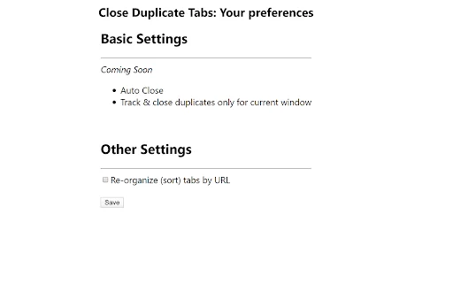 Close Duplicate Tabs डाउनलोड करें – ब्राउज़र टैब व्यवस्थित करें - Screenshot 2