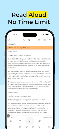 TTS Reader Pro डाउनलोड करें – अनलिमिटेड टेक्स्ट-टू-स्पीच और प्रीमियम वॉइस - Screenshot 2
