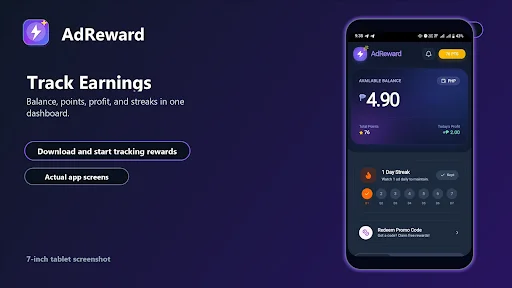 AdReward: Earn & Grow डाउनलोड करें – विज्ञापन देखकर पैसे कमाएं - Screenshot 9