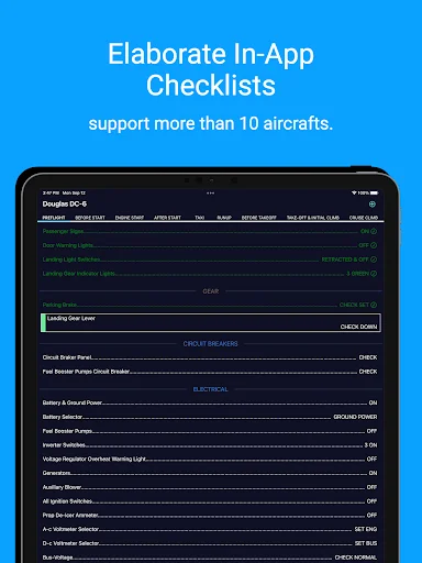 SimFly Pad डाउनलोड करें – फ्लाइट सिमुलेशन चेकलिस्ट और रिकॉर्डिंग - Screenshot 14