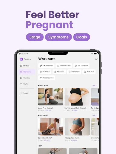FitMama: गर्भावस्था और प्रसवोत्तर फिटनेस ऐप डाउनलोड करें - Screenshot 11