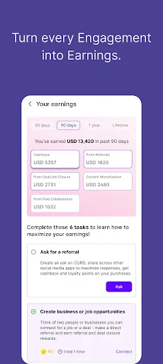 CURD App Download: रेफरल और नेटवर्किंग के लिए बेहतरीन सोशल ऐप - Screenshot 5