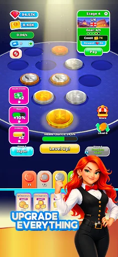 Idle Coin Flip: Clicker डाउनलोड करें – बेस्ट आइडल गेम फ्री - Screenshot 5