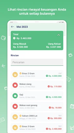 Pitih डाउनलोड करें – अपने व्यक्तिगत वित्त और खर्चों को ट्रैक करें - Screenshot 4