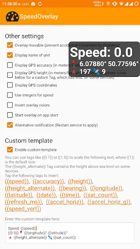 Speed Overlay डाउनलोड करें – सटीक GPS स्पीडोमीटर और नेविगेशन टूल - Screenshot 3